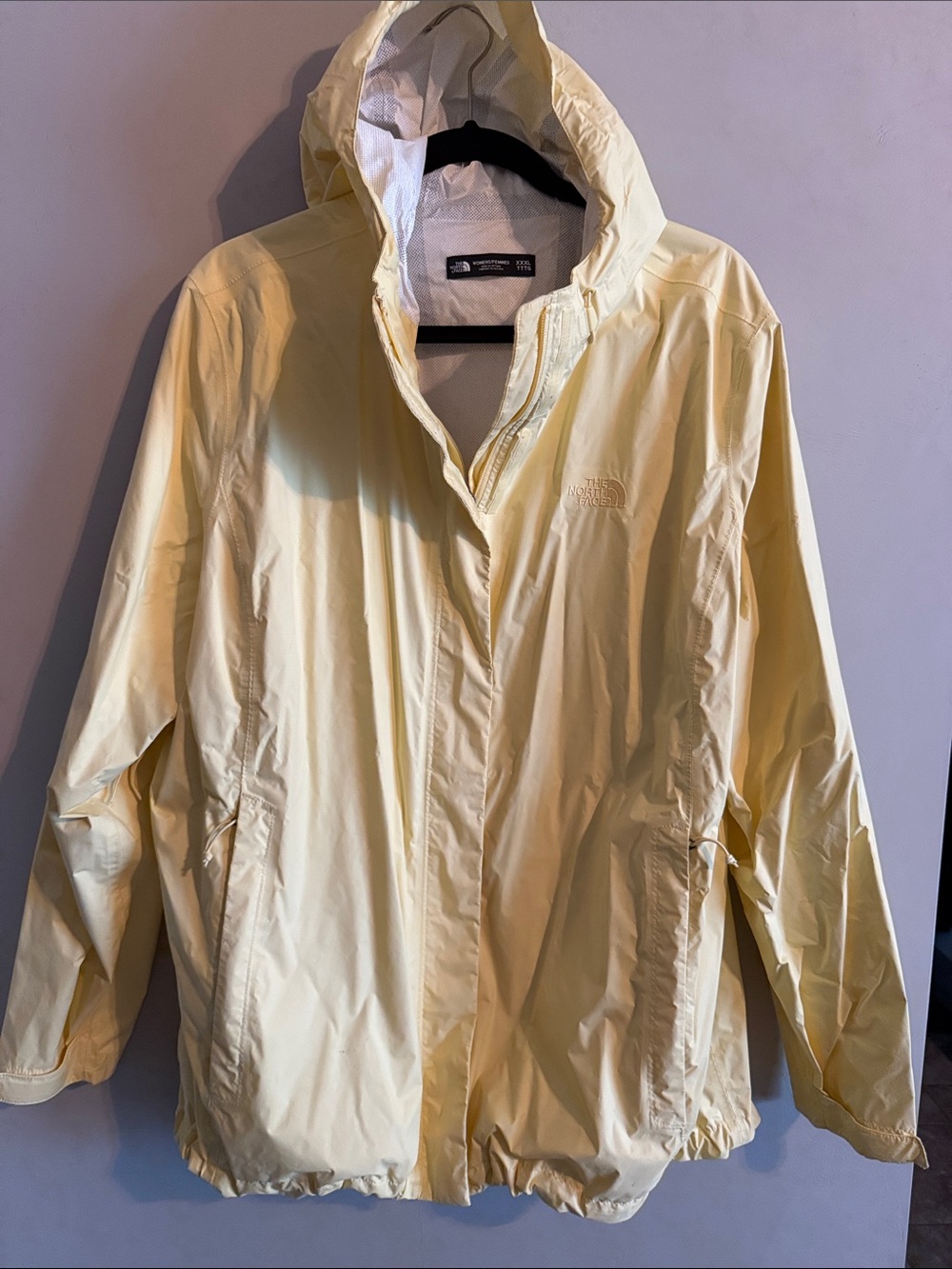 The North Face Hooded Packable Shell Jacket - Light Yellow